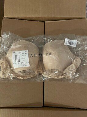 Talbots IOB gold/nude Bra sz 42DD